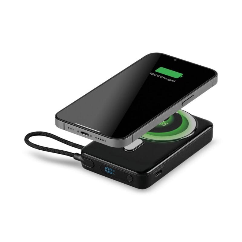 Custom iLive Powered Wireless 10K Power Bank with USB-C and Stand - Black - 1