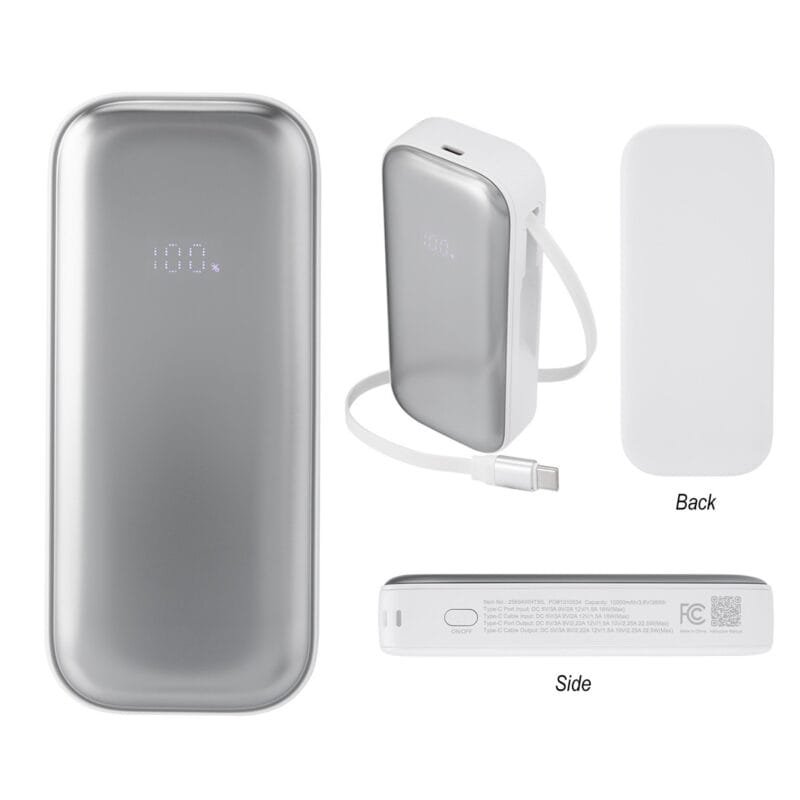 000 Mah Power Bank With Retractable Type-c Cable