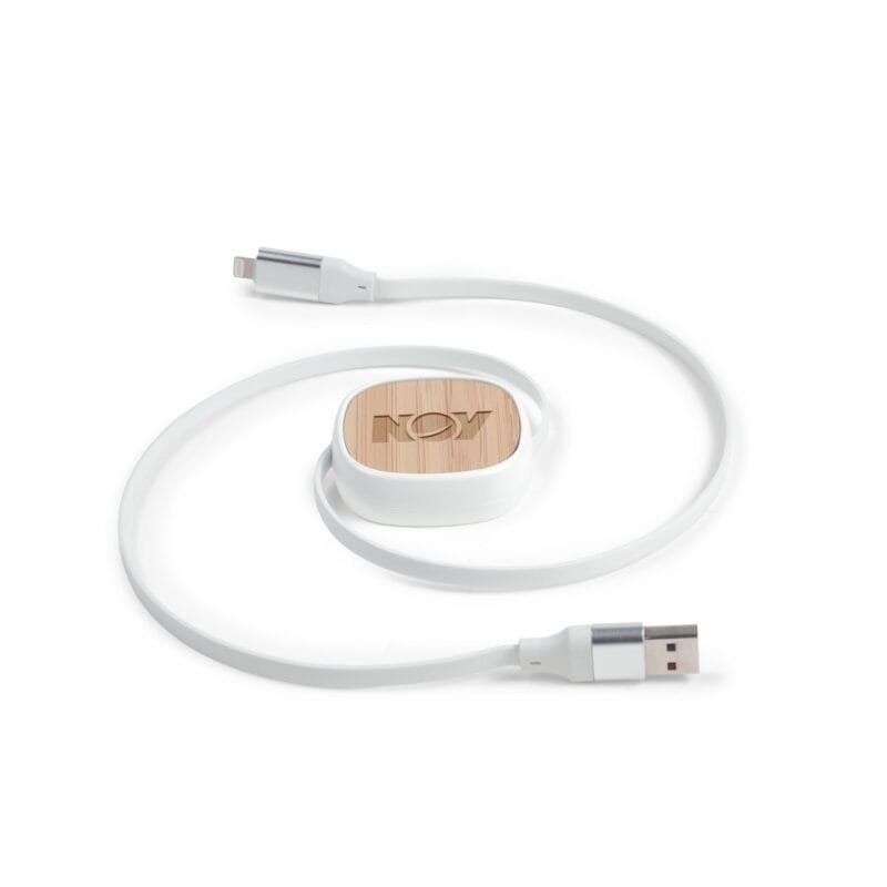 Custom BambooRetract 4-in-1 Charging Cable(Factory Direct) 10-12 Weeks - 2