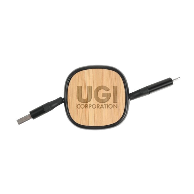Custom BambooRetract 4-in-1 Charging Cable(Factory Direct) 10-12 Weeks - 3