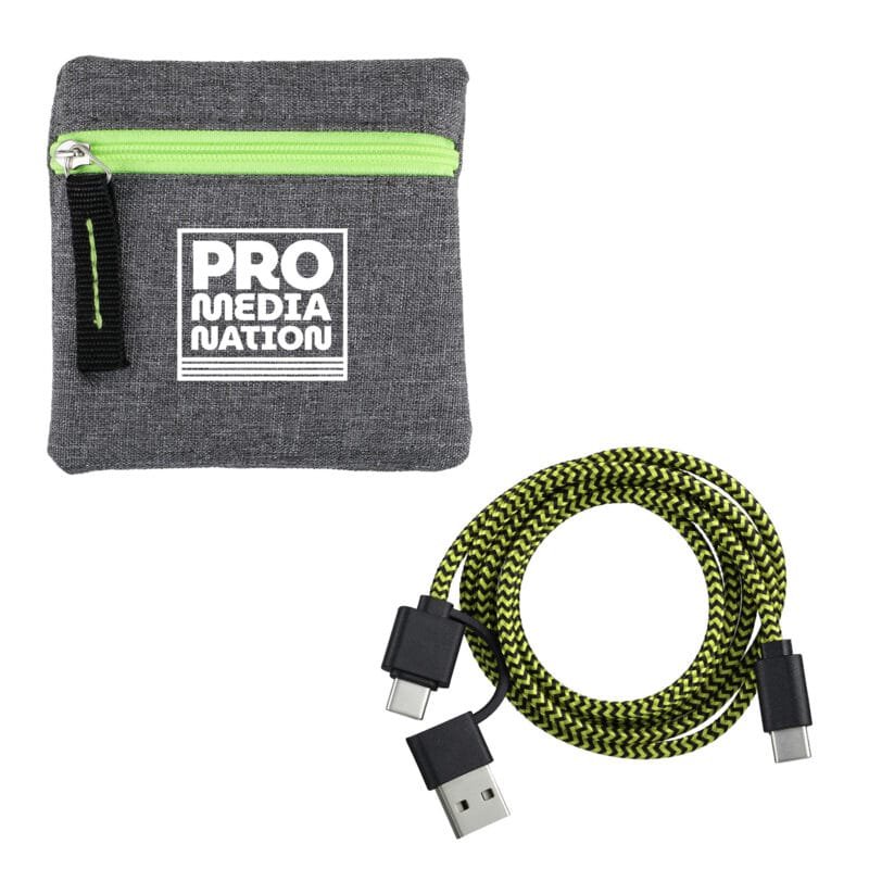 Custom RPET Fast Charging Cable Set - 4