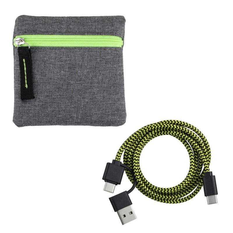 Custom RPET Fast Charging Cable Set - 8