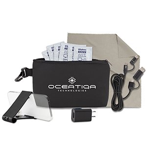 Custom "ASPEN" 10 pcs Charging Kit in Black Mesh Zipper Pouch