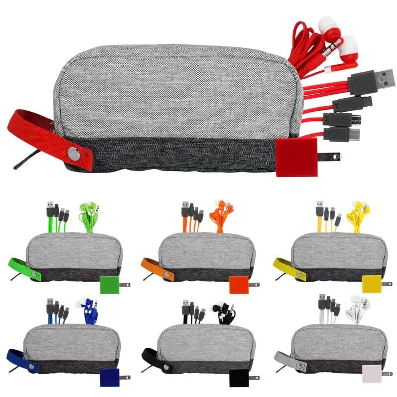 Custom Bay Two Tone Wall Charging Travel Set - 1