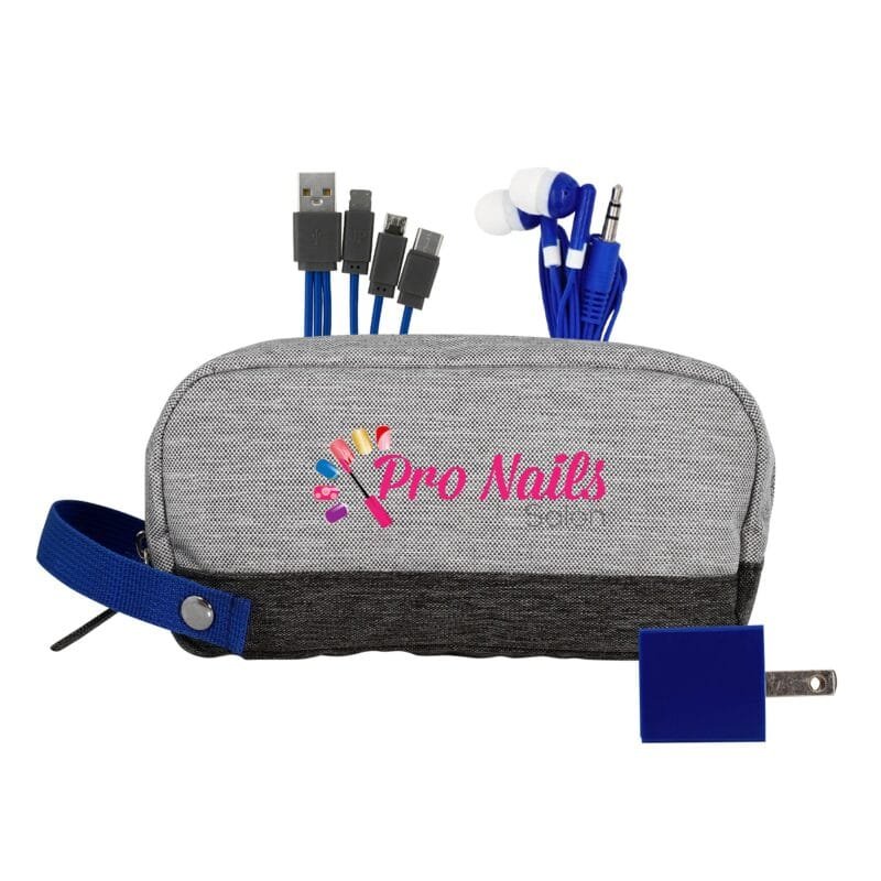 Custom Bay Two Tone Wall Charging Travel Set - 4