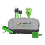 Custom Bay Two Tone Wall Charging Travel Set - 6