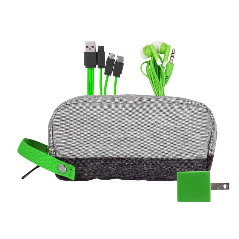 Custom Bay Two Tone Wall Charging Travel Set - 7