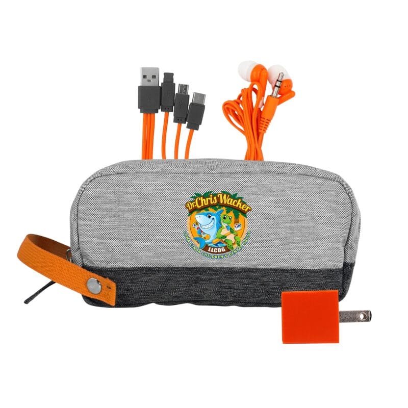 Custom Bay Two Tone Wall Charging Travel Set - 8