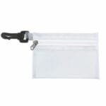 Custom "Cambell" Mobile Tech Earbud and Charging Cables Kit In Translucent Carabiner Zipper Pouch - 6