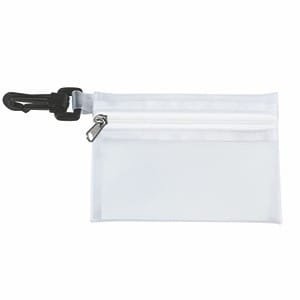 Custom "Cambell" Mobile Tech Earbud and Charging Cables Kit In Translucent Carabiner Zipper Pouch - 6