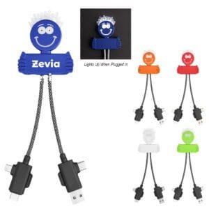 Custom Light Up Rabs Multi-cable Charging Guy