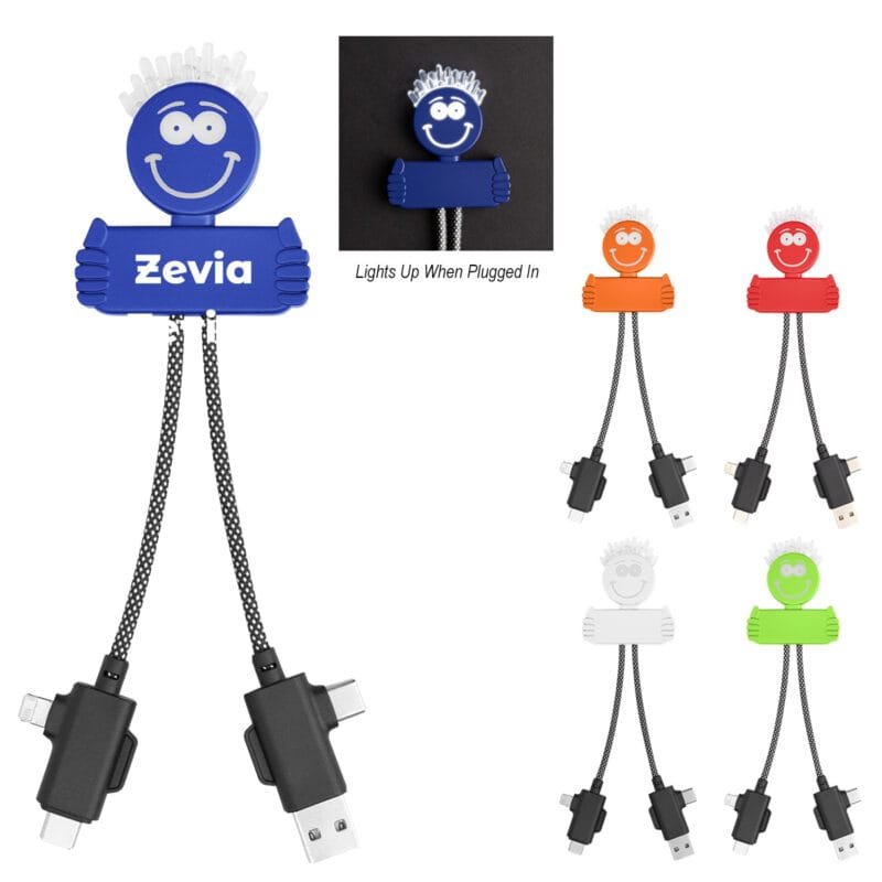 Custom Light Up Rabs Multi-cable Charging Guy