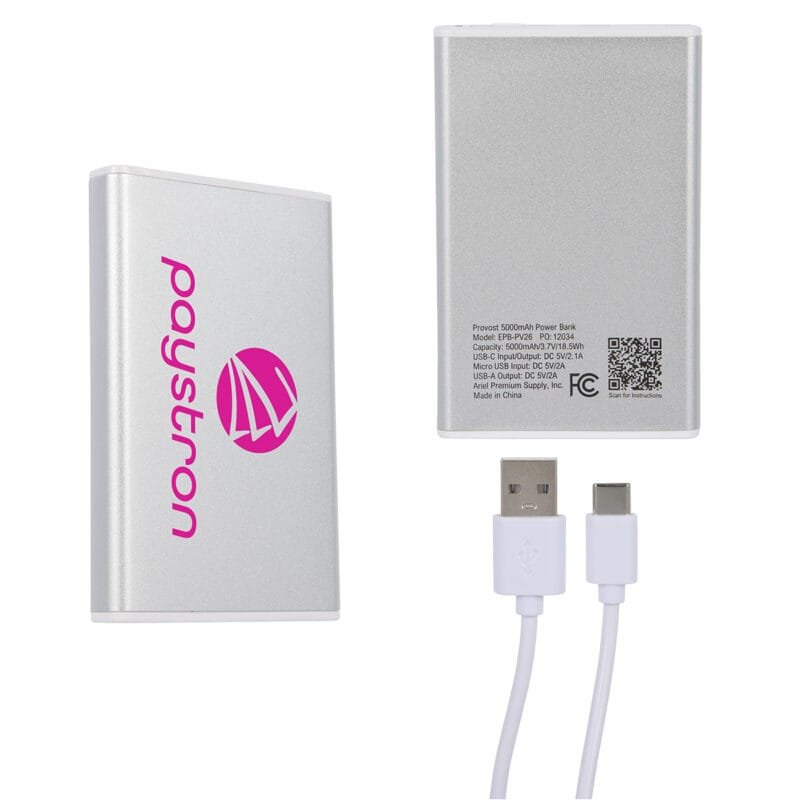 Custom Provost 5000mAh Aluminum Power Bank - 4