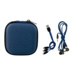 Custom Textured Charging Cable Ear Bud Kit - 2