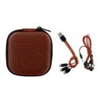 Custom Textured Charging Cable Ear Bud Kit - 8