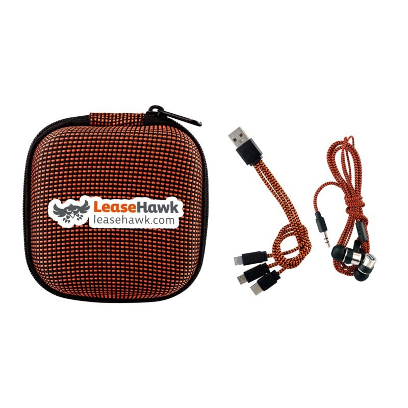 Custom Textured Charging Cable Ear Bud Kit - 9