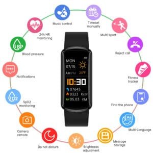 Custom USB Directly Charging Multifunction Smart Bracelet/Pedometer