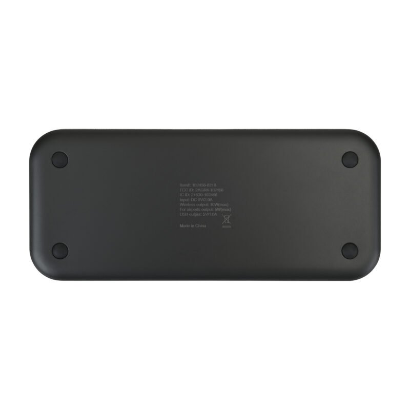 Custom Eden Recycled rPET Wireless Dual Charging Pad - Charcoal Heather - 4