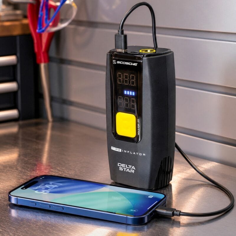 Custom Scosche® ScoPump150 Portable Inflator + Power Bank - 2