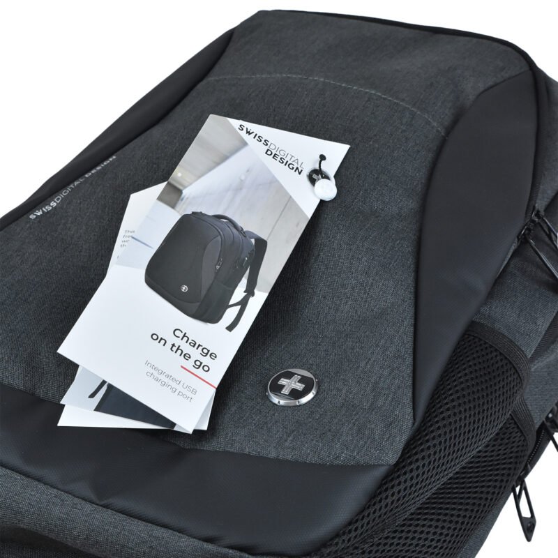 Custom SwissDigital® Boswil USB Charging Port Travel Backpack - 8