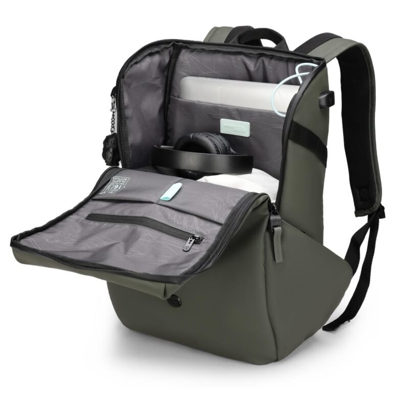 Custom SwissDigital® LAMONE USB Charging Port Stylish LED Backpack - 3