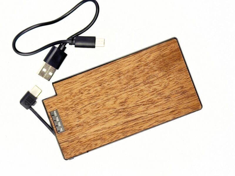 000mAh Real Wood Power Bank